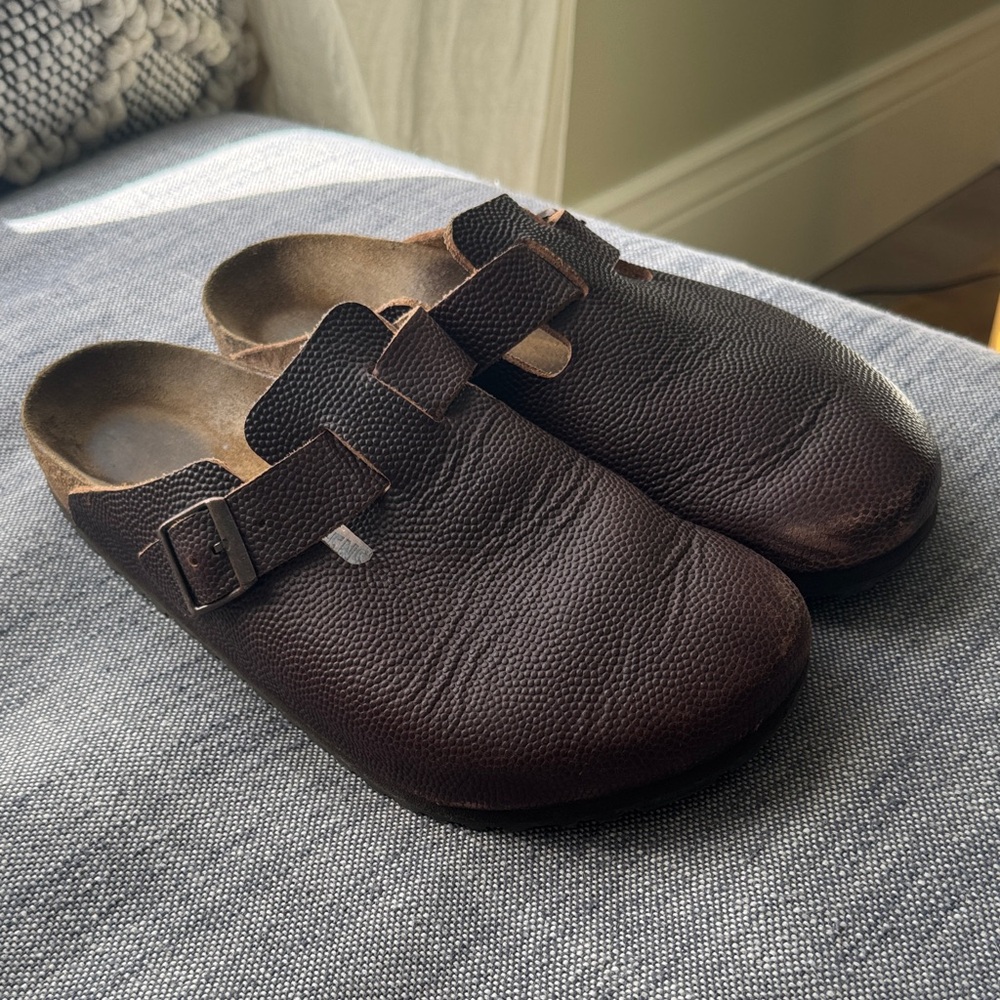 Birkenstock Espresso Horween Leather Men's Boston